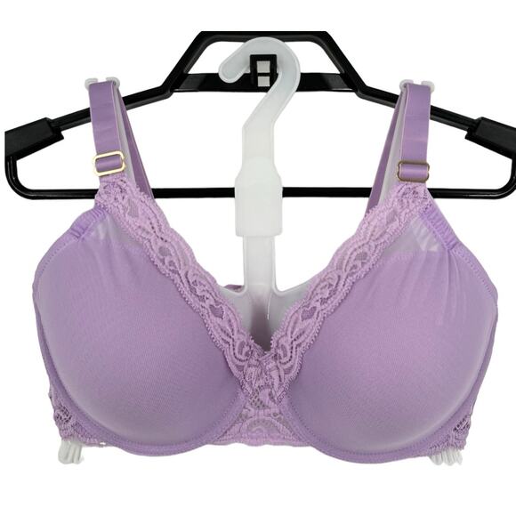 Natori 741299 Feathers full figure underwire bra purple size 32D - Picture 2 of 9
